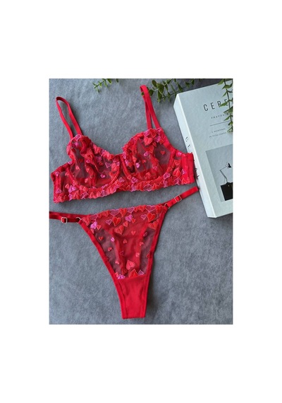 La Linaa Love Kırmızı Kalp Desenli Tanga Külotlu Sütyen Takım Kırmızı - 711255464 Kırmızı La Linaa Love Kırmızı Kalp Desenli Tanga Külotlu Sütyen Takım Kırmızı - 711255464 Kırmızı