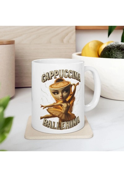 Cappuccina Ballerina Kupa Bardak Beyaz