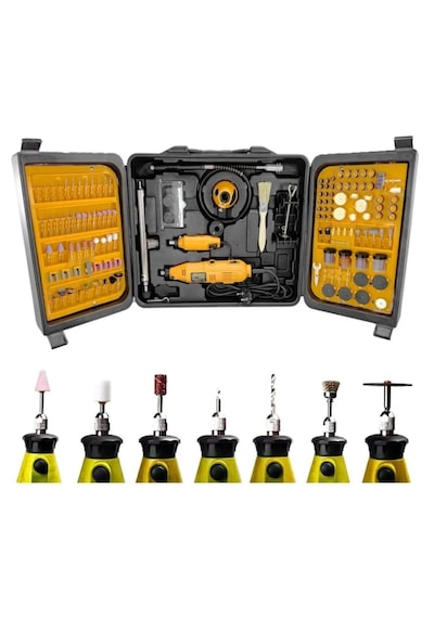 Moonshop 5grv 405 Parça Çift Makineli Gravür Oyma Taşlama Seti