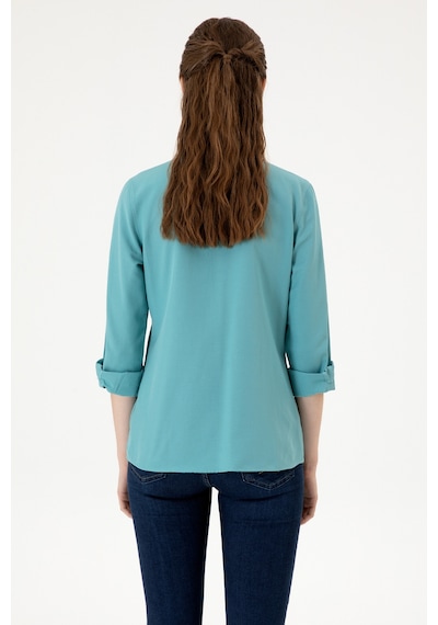 U.S. Polo Assn. Kadın Mint Uzun Kollu Basic Gömlek 50316711-VR152