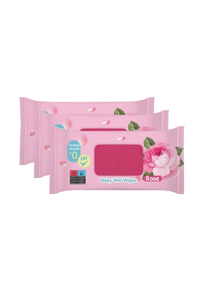 Baby Turco Gül Kokulu Islak Havlu 3 X 90'Lı
