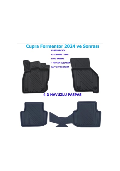 Cupra Formentor 2024 Ve Sonrası 4d Premium Havuzlu Paspas