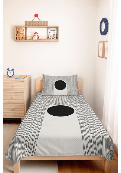 Siyah Geometrik Genç Odası Tek Kişilik Pike Takımı - Modern Çizgili 160x220 Cm Kapitone Yatak Örtüsü Kremamsı Halı Parıltısı Siyah Geometrik Genç Odası Tek Kişilik Pike Takımı - Modern Çizgili 160x220 Cm Kapitone Yatak Örtüsü Kremamsı Halı Parıltısı