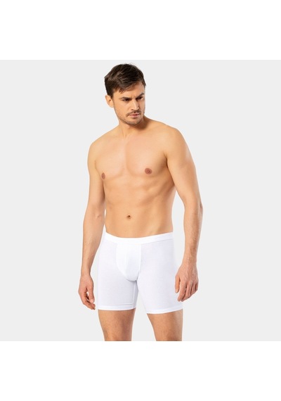 Cacharel Erkek Likralı Uzun Boxer Bel Bantlı 1336/beyaz