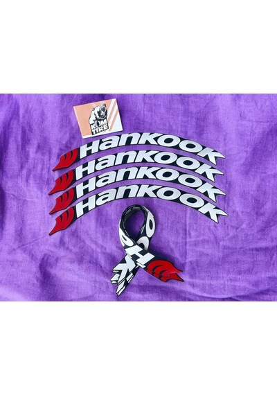 Hankook Motorsiklet Ve Otomobil Araç Lastik Yazısı 2.5 Cm 8 Adet Yapıştırıcı Arma Sticker