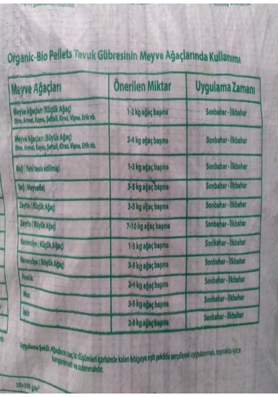 Organic-Bio Femante Edilmiş Tavuk Gübresi 25 KG