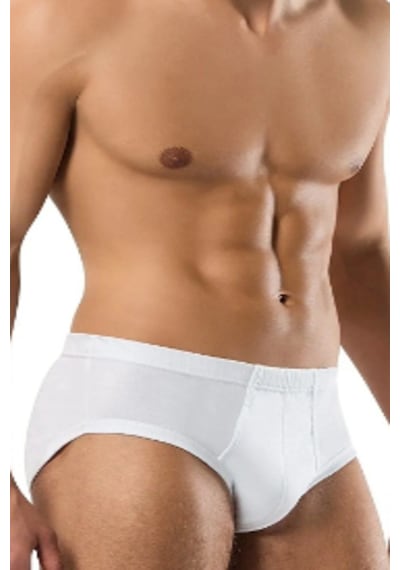 Erdem Riban Erkek Slip %100 Pamuk 3 'lü Paket Beyaz