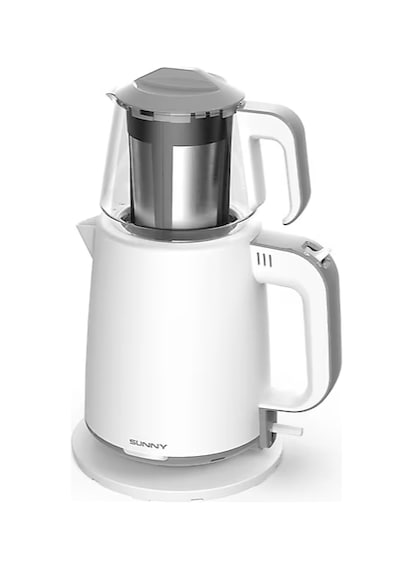 Sunny Pasha Beyaz Gri 2200 W Çay Makinesi Teşhir