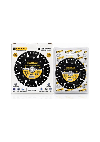 10 Adet Çok Amaçlı Kesme Disk Seramik - Çelik - Pvc - Inox - Alüminyum - Taş 115mmx22.2 5671 Hemengoxgoitl