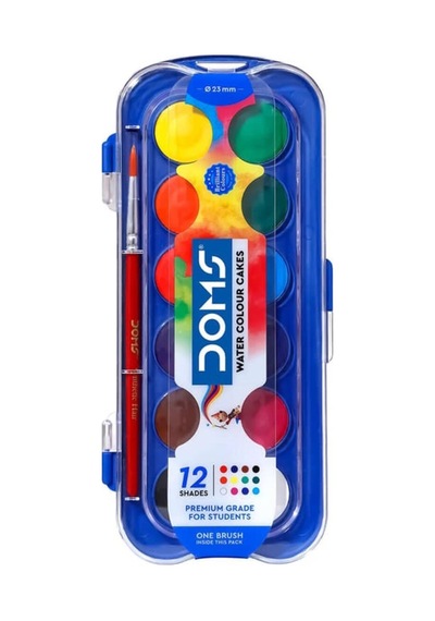 Sulu Boya 12 Renk 23mm Çap 7427 Renkli