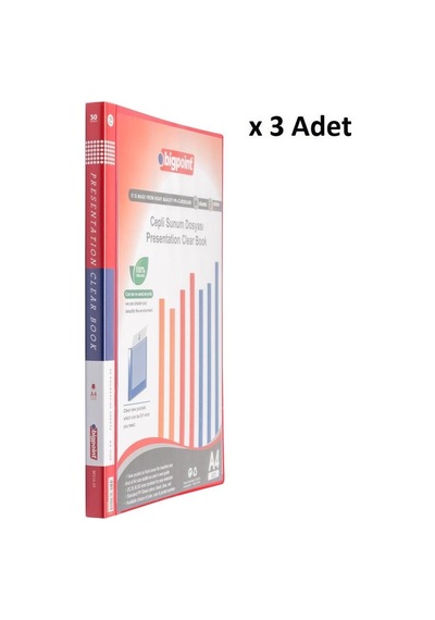 Bigpoint Sunum Dosyası Cepli 30'lu Kırmızı X 3 Adet Diğer