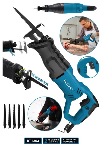 Butools ST-11 9000 Xdrive Tilki Kuyruğu Testere Makinesi Mavi