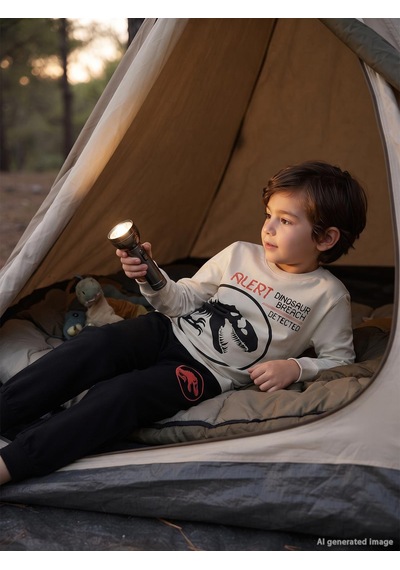 Jurassıc World Jurassic World 2-9 Yaş Pijama Takımı - Ekru Ekru-siyah