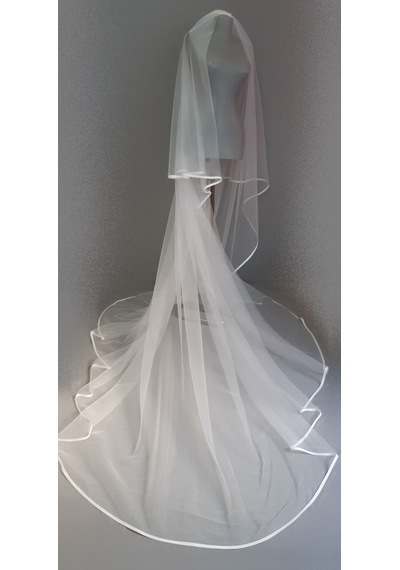 Suzanna Moda Saten Biyeli Çift Kat Taraklı Hayal Tül Gelin Duvağı 2.50 Cm Uzun Kat - 85cm Kısa Kat Krem