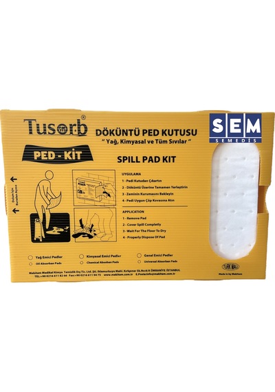 PED-KİT YAĞ VE KİMYASAL DÖKÜNTÜ TEMİZLEME PED 20'li  ( renk: bey
