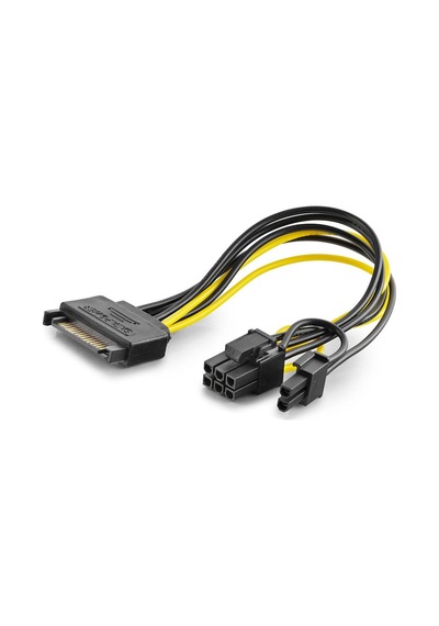 Sata To 6+2 Pin Ekran Kartı Power Kablosu 26 Cm - Siyah Hdx5570 Evimdeyokyok