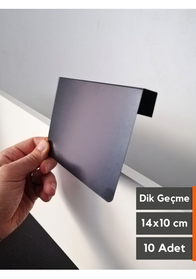 10 Adet Silinebilir Karatahta Siyah Etiket 14 x 10 CM Ahşap Raflara