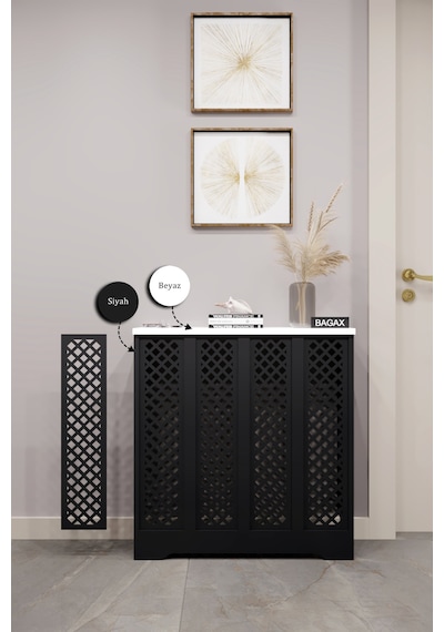 Dekoratif Petek Dolabı Kalorifer Peteği Kapatma Ünitesi Modern Tasarım İç Ölçü 76 Cm Dış Ölçü 80 Cm Petek 76 Siyah Üstü Beyaz D7 Dekoratif Petek Dolabı Kalorifer Peteği Kapatma Ünitesi Modern Tasarım İç Ölçü 76 Cm Dış Ölçü 80 Cm Petek 76 Siyah Üstü Beyaz D7