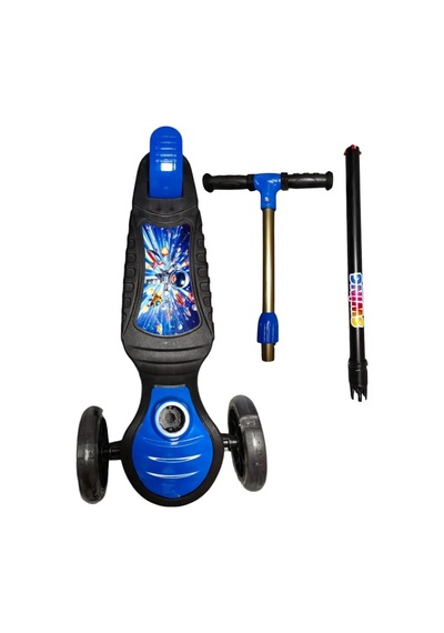 3 Tekerlekli Led Işıklı Çocuk Scooter Mavi