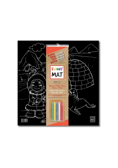 Funny Mat Black Kutup - Tebeşirli