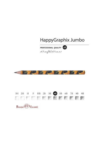 Bruno Visconti "happy Graphix" Jumbo Kurşun Kalem 4b 3.5 MM Leopar