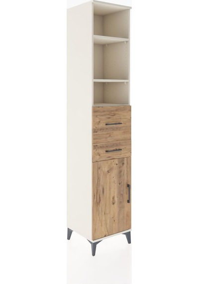 Hyperion Dolap 4 Raflı 2 Çekmeceli Tek Kapaklı 44x44x221 Aytaşı-çam Aytası
