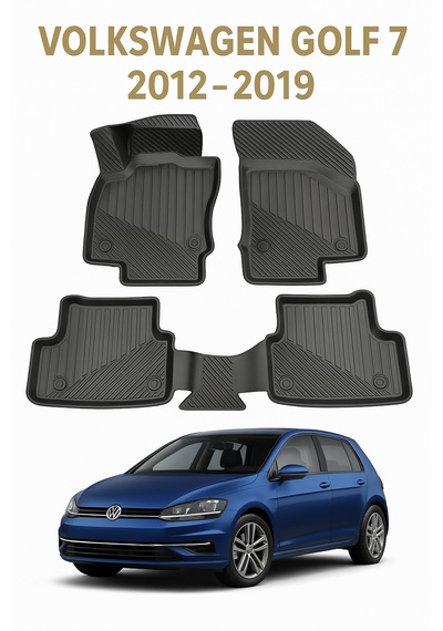 Volkswagen Golf 7 2012-2019 Uyumlu 3d Oto Paspas Premium
