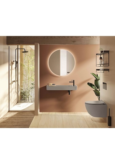 VitrA Aquaheat Bliss 240 2f Duş Kolonu Ve Termostatik Duş Bataryası Sistemi Mat Siyah A4720536 Siyah