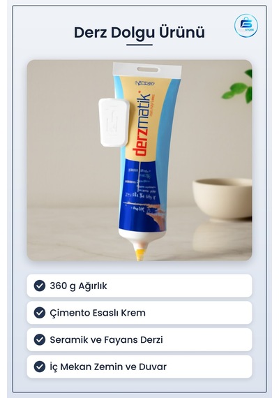 Derz Ürünü Krem Kıvamlı Çimento Esaslı 360 G Seramik Fayans Doğal