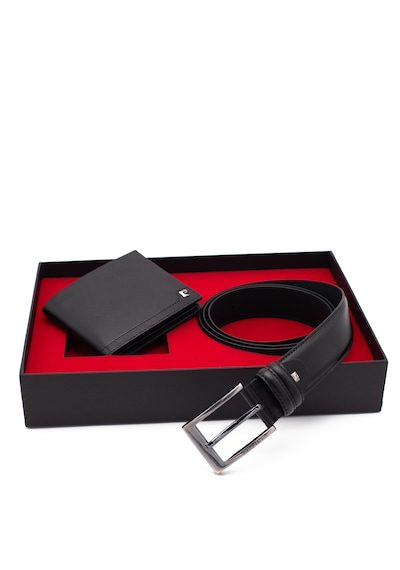 Pierre Cardin Deri Cüzdan & Kemer İkili Set Pc2009-22060s2w Siyah