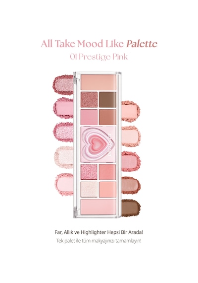 Çok Fonksiyonlu Makyaj Paleti Peripera All Take Mood Like Palette 01 Prestige Pink Peritage