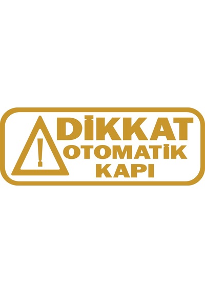 Otomatik Kapı Uyarı Yazısı (16 X 6 Cm) Sticker