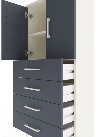 Arges Dolap 2 Raflı 4 Çekmeceli 2 Kapaklı 60x30x134 Aytaşı-an... Aytaşı