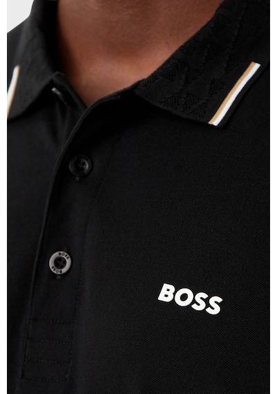 Boss Pamuklu Regular Fit Düğmeli Polo Erkek Polo 50564779 001 Siyah