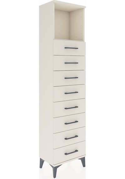 Arges Dolap Tek Raflı 8 Çekmeceli 44x30x182 Aytaşı-aytaşı Aytaşı