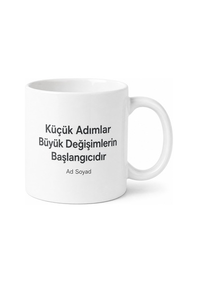 Make A Difference Baskılı Fark Yarat Dünyayı Değiştir Kupa Bardak Hediye Beyaz / Çok Renkli