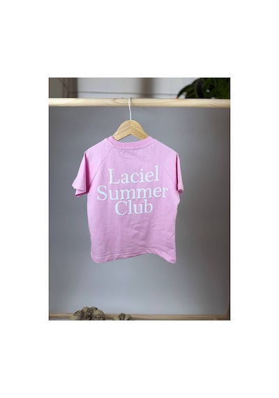 Poala Kids Summer Club Unisex Pembe Tshirt