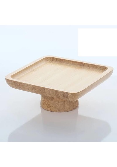Mien-1290 17cm Bambu Kare Sunumluk Ahşap