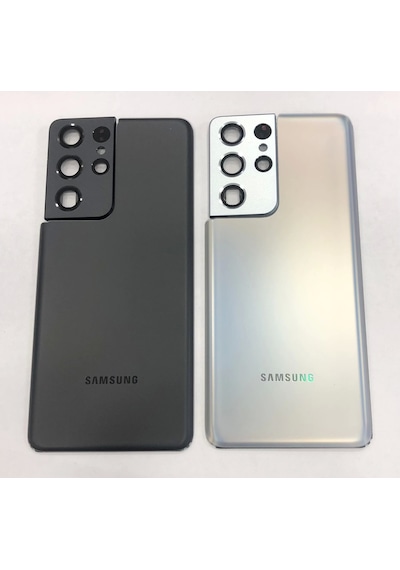 Samsung Uyumlu G998b Galaxy S21 Ultra Arka Kapak Pil Kapağı Full Siyah