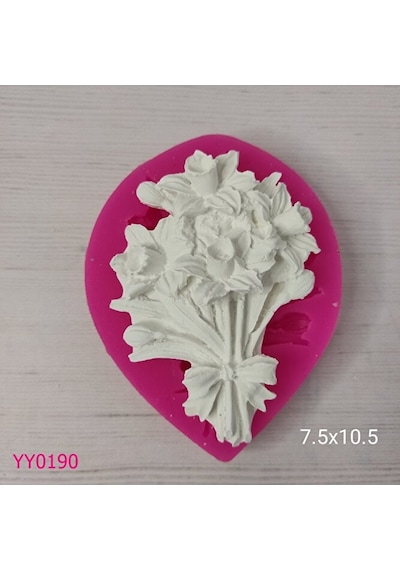 Yy0190 Buket Çiçek Fiyonklu Silikon Kalıp