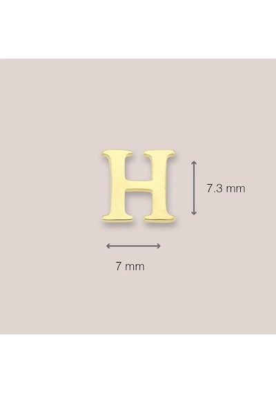 Goldkupe 14 Ayar Altın H Harf Küpe 0,53 Gr-1365