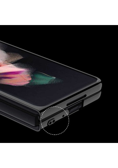 Galaxy Z Fold 3 Kılıf Zore Kıpta Metal Görünümlü Ince Kılıf