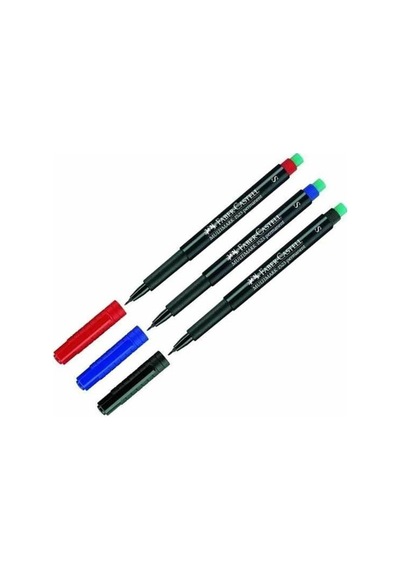 Faber Castell Multimark Permanent Asetat Kalemi 0.4 S 3 Renk Çok Renkli