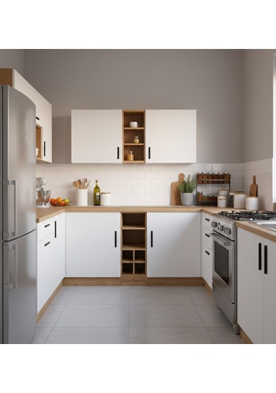 Ayza 4 Kapaklı Çok Amaçlı Dolap-mutfak Dolabı-mikrodalga-erzak-airfryer-kiler Dolabı-kahve Köşesi Beyaz - Atlantik Çam Ayza 4 Kapaklı Çok Amaçlı Dolap-mutfak Dolabı-mikrodalga-erzak-airfryer-kiler Dolabı-kahve Köşesi Beyaz - Atlantik Çam