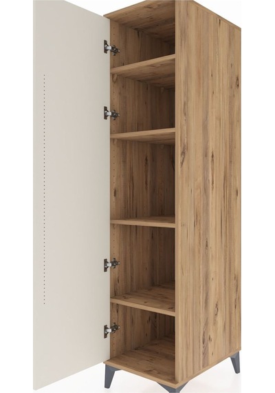 Kronos Dolap 4 Raflı Tek Çekmeceli Tek Kapaklı 44x59x182 Çam-aytaşı Atlas Çam