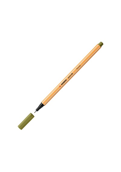Stabilo Keçe Uçlu İnce Kalem 88 Point 0.4 Mm Bataklık Yeşili 88/37 Çok Renkli