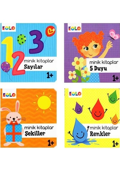 +1 Yaş Minik Kitaplar Serisi 4'Lü Kitap Seti Eolo Yayınları