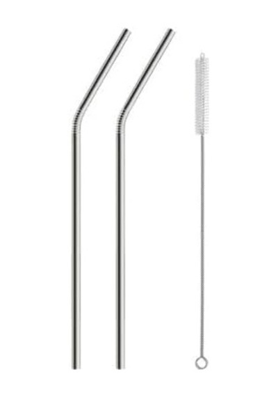 Ayrex 2 Li Paslanmaz Çelik Pipet + Temizleme Fırçası
