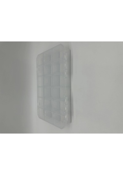 Organizer Plastik Kutu Box 18 Sabit Bölmeli 185x295x40mm