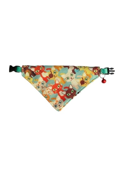 Coco Pet Fular Desenli Ayarlanabilir Bandana Kedi Tasması Diğer